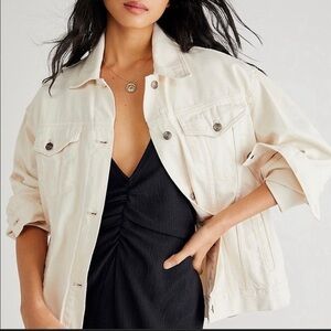 Free People Oversized Denim Jacket - size small